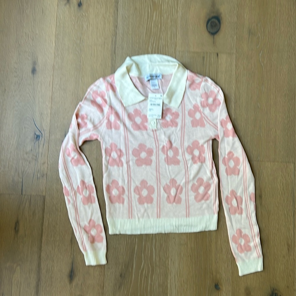 NWT Cotton Emporium Sweater, Pink, Preppy and size S, Nordstrom tag still on it